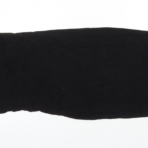 Boohoo Womens Black Viscose T-Shirt Dress Size 12 Round Neck
