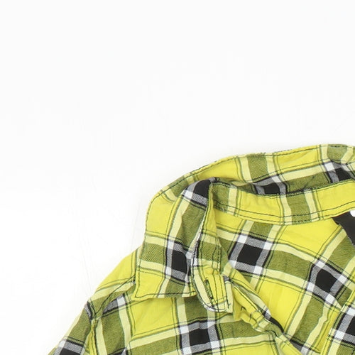 H&M Womens Multicoloured Check 100% Cotton Basic Blouse Size 8 Collared