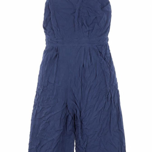 Warehouse Womens Blue Viscose Playsuit One-Piece Size 12 L15 in
