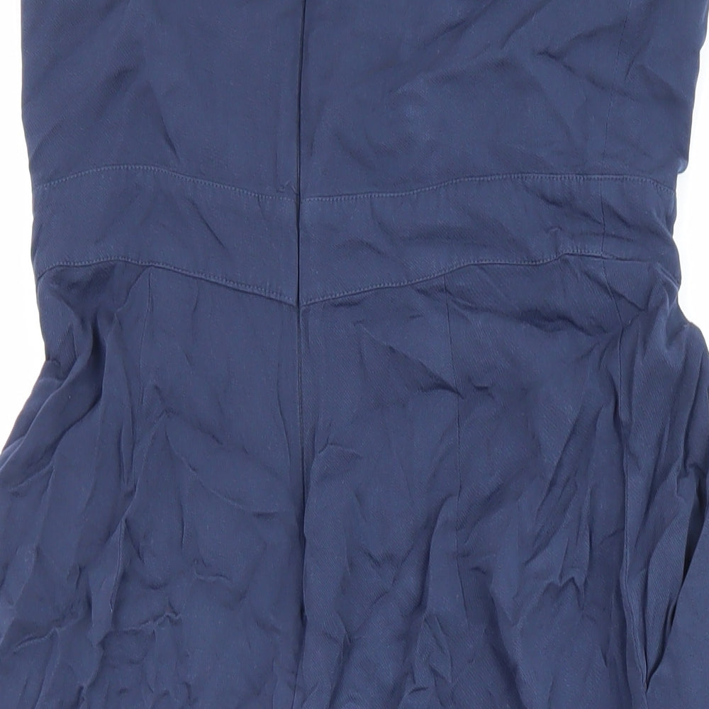 Warehouse Womens Blue Viscose Playsuit One-Piece Size 12 L15 in