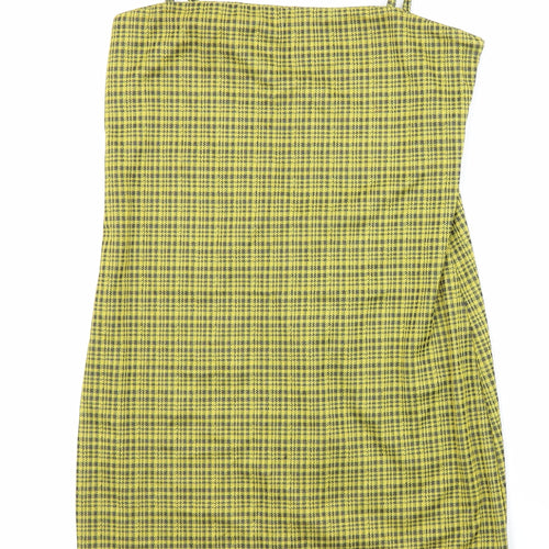 Marisa Atitude Womens Multicoloured Check Polyester Blend Shift Size 8 Square Neck