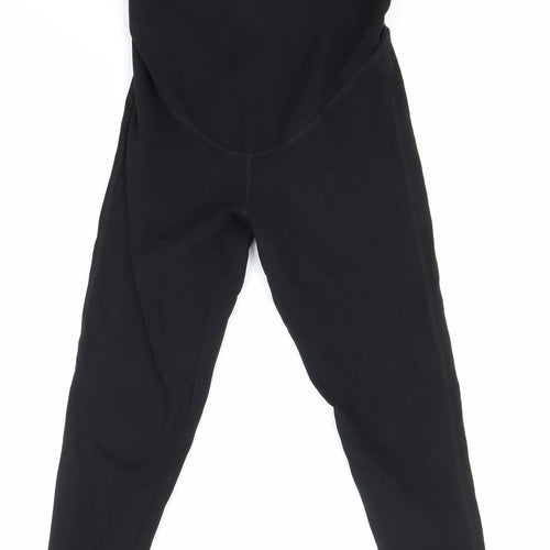 ASOS Womens Black Cotton Compression Leggings Size 12 L20 in Regular