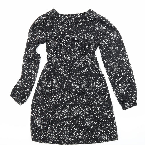 New Look Womens Multicoloured Geometric Polyester Fit & Flare Size 4 V-Neck