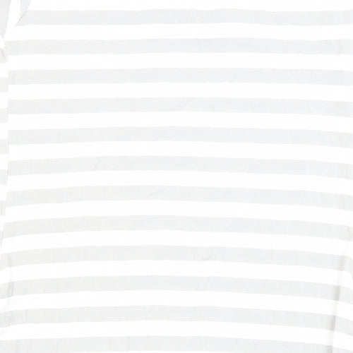 Sweetissima Womens Multicoloured Striped Polyester Tunic Blouse Size 10 Boat Neck - Pockets