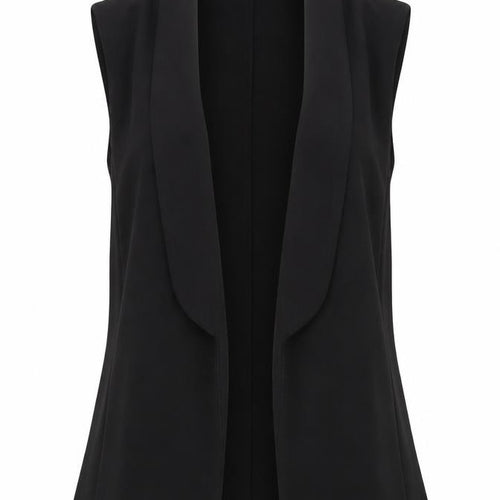 New Look Womens Black Kimono Waistcoat Size 10 Tie