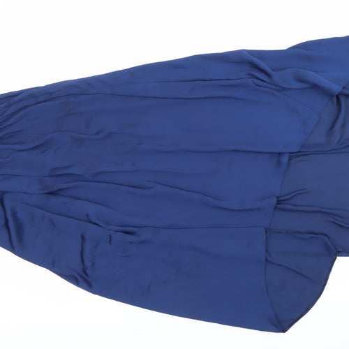 River Island Womens Blue Polyester A-Line Skirt Size 8