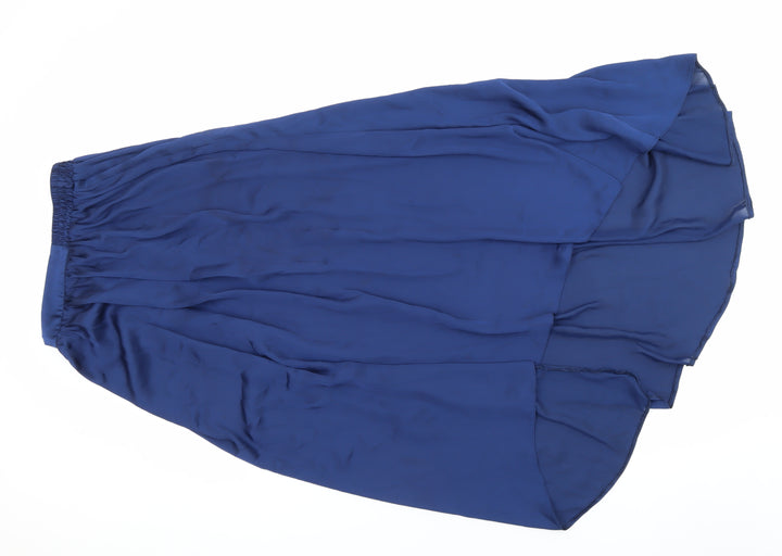 River Island Womens Blue Polyester A-Line Skirt Size 8