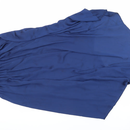 River Island Womens Blue Polyester A-Line Skirt Size 8