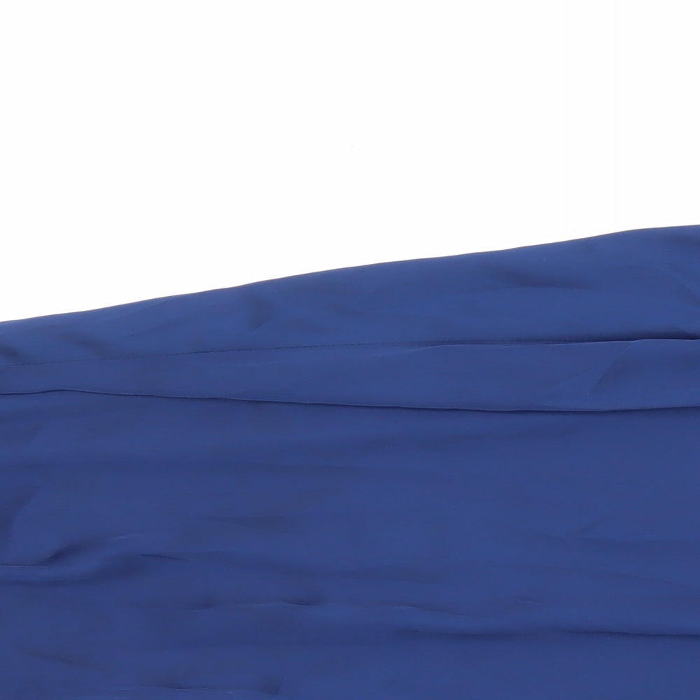 River Island Womens Blue Polyester A-Line Skirt Size 8