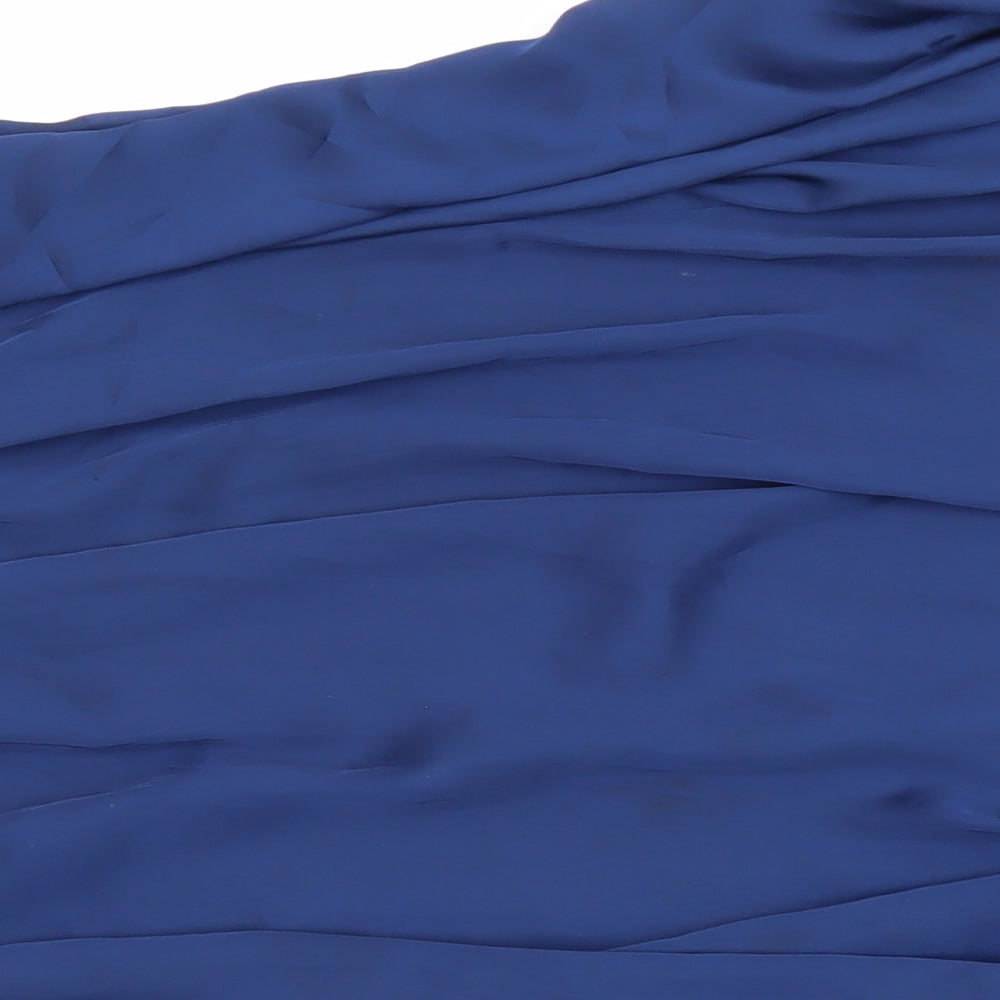 River Island Womens Blue Polyester A-Line Skirt Size 8