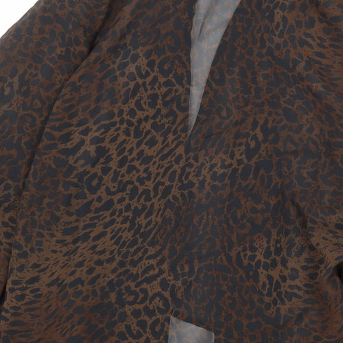 Roman Originals Womens Multicoloured V-Neck Animal Print Polyester Wrap Jumper Size 18