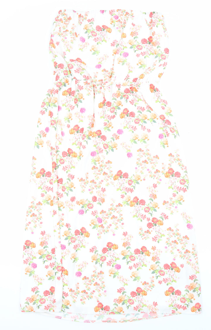 New Look Womens Multicoloured Floral Polyester Maxi Size 12 Off the Shoulder