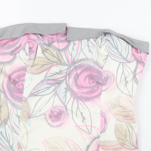 Coast Womens Multicoloured Floral Cotton Cropped Blouse Size 14 Off the Shoulder