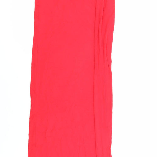 Misguided Womens Red Viscose Maxi Size S Off the Shoulder