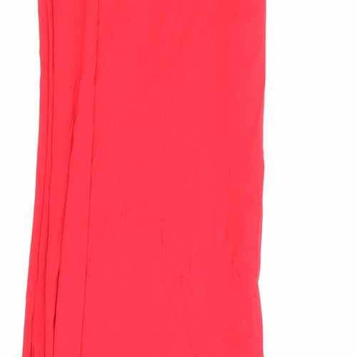 Misguided Womens Red Viscose Maxi Size S Off the Shoulder