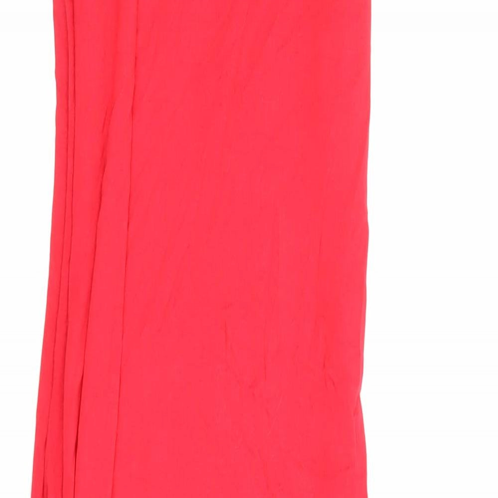 Misguided Womens Red Viscose Maxi Size S Off the Shoulder