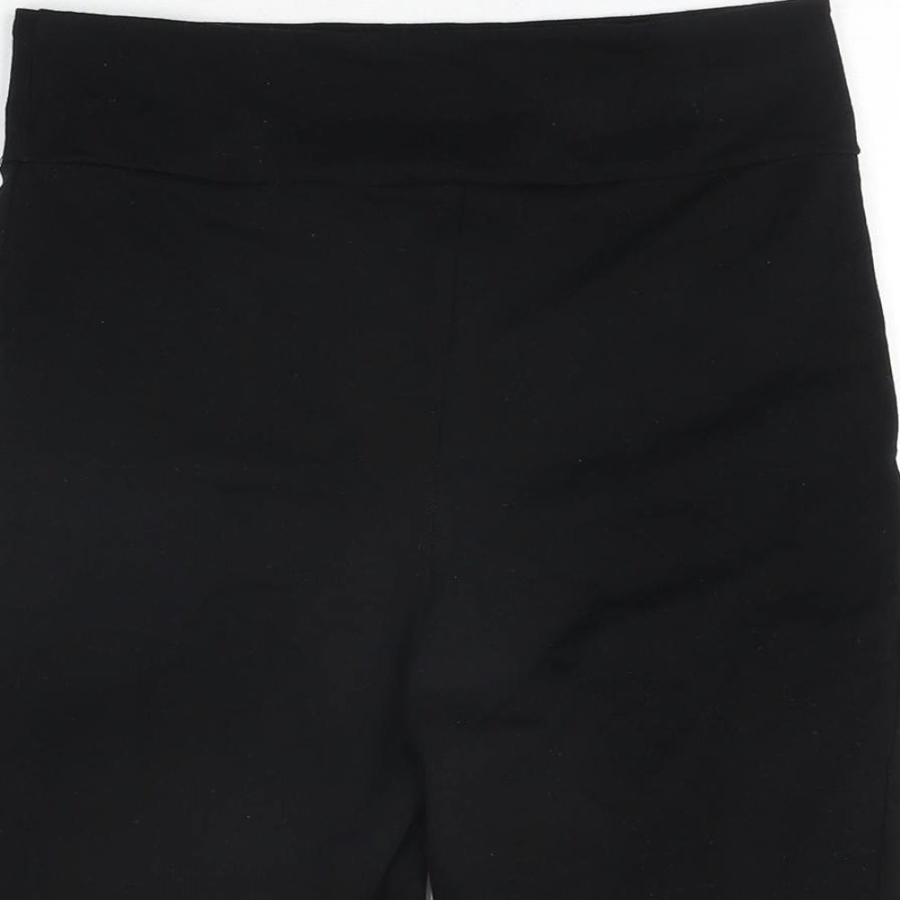 River Island Womens Black Cotton Biker Shorts Size 10 L7 in Regular Pull On