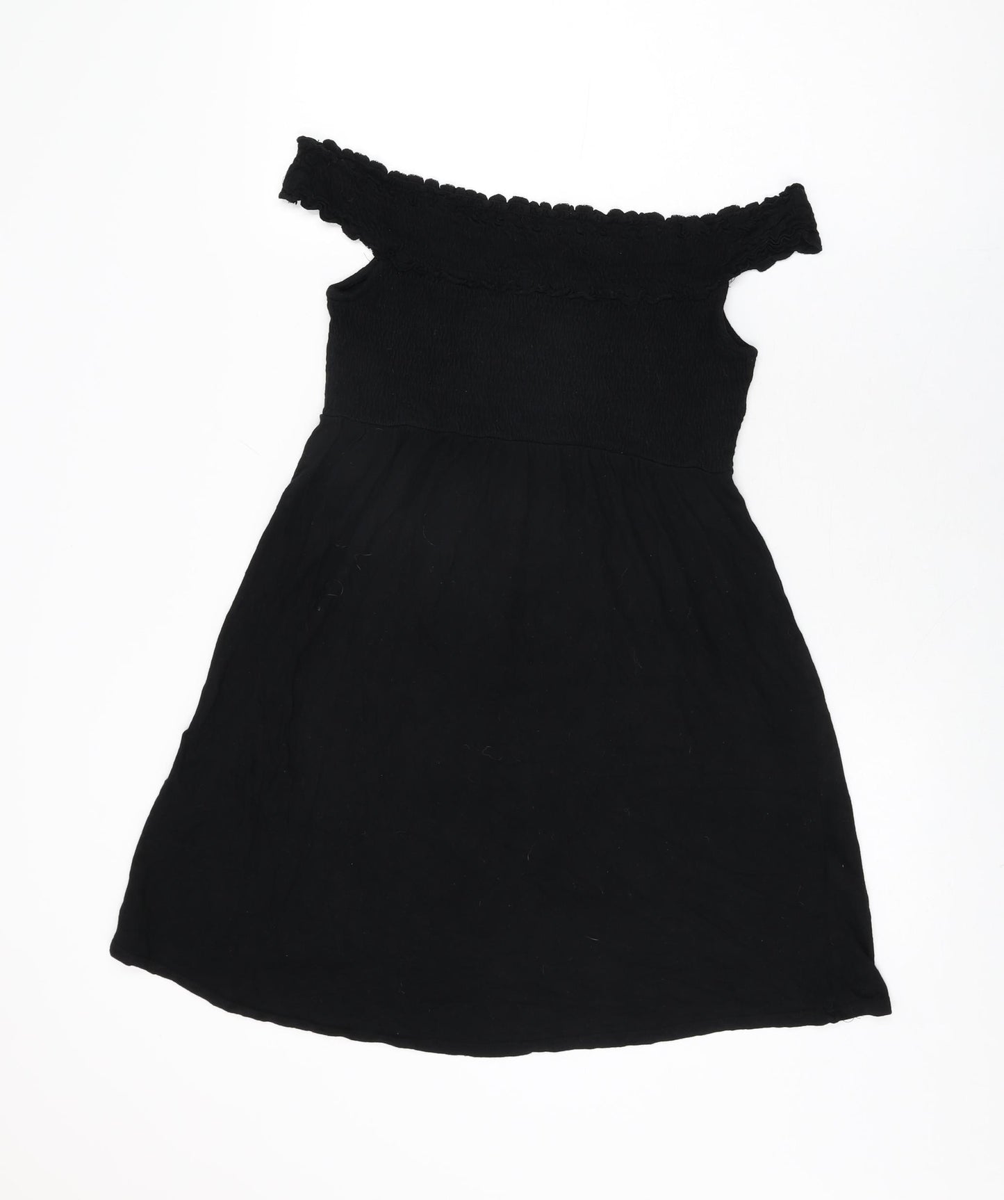 H&M Womens Black Viscose Basic T-Shirt Size M Off the Shoulder