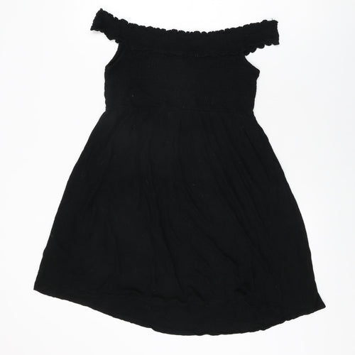 H&M Womens Black Viscose Basic T-Shirt Size M Off the Shoulder