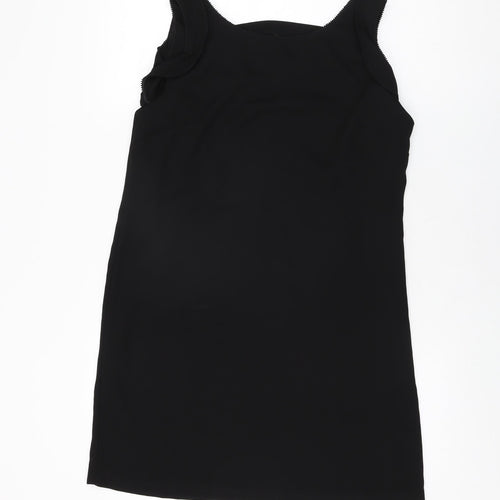NEXT Womens Black Polyester Shift Size 10 Round Neck Pullover
