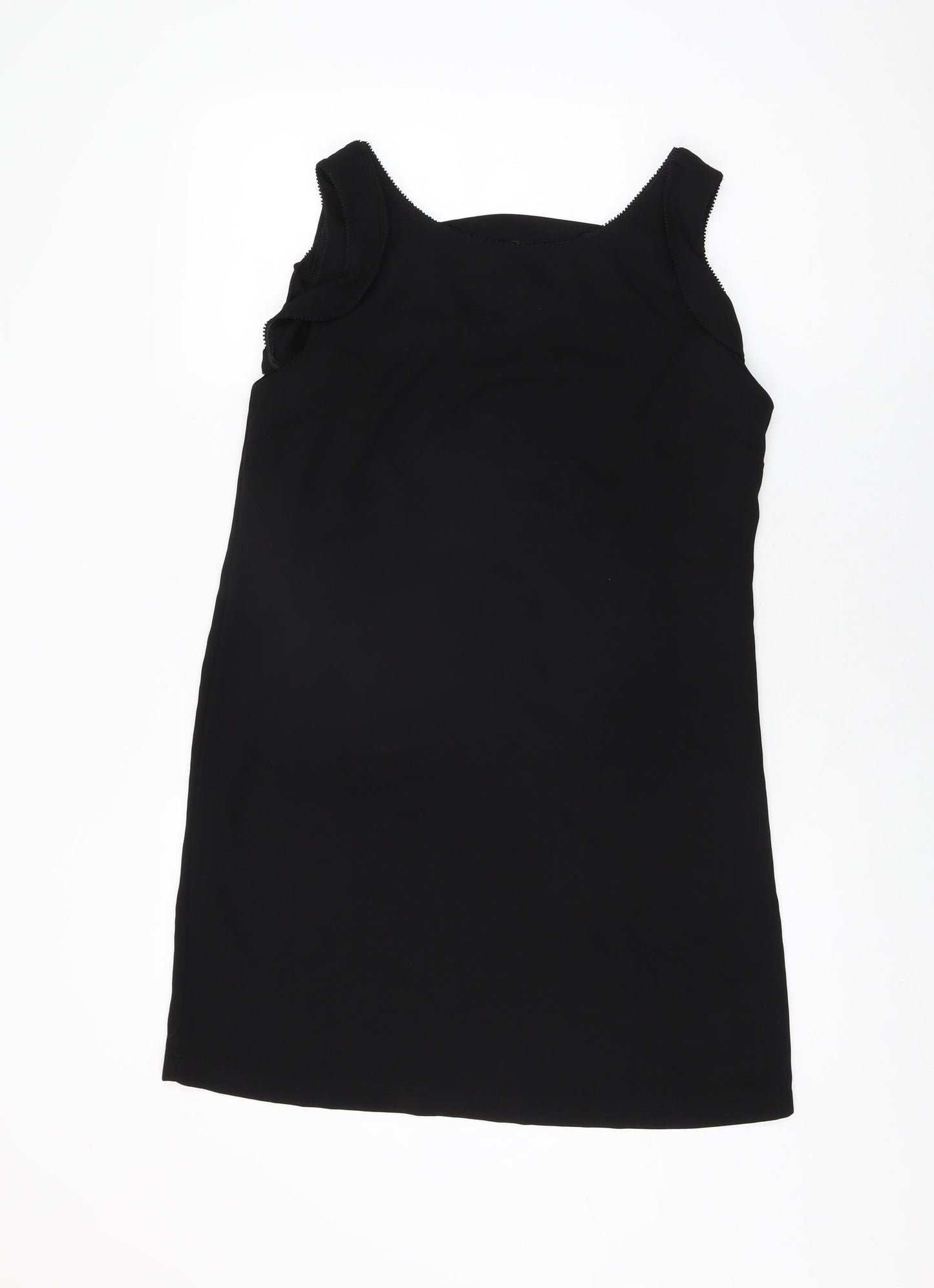 NEXT Womens Black Polyester Shift Size 10 Round Neck Pullover