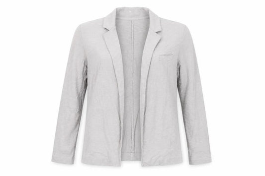 Front view of John Lewis women’s grey jacket, size UK 16