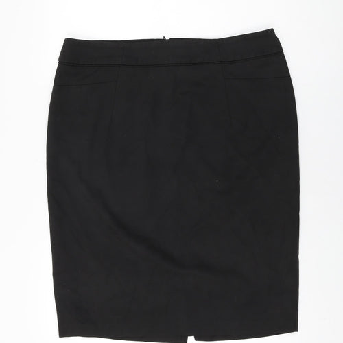 NEXT Womens Black Polyester Straight & Pencil Skirt Size 18 Zip