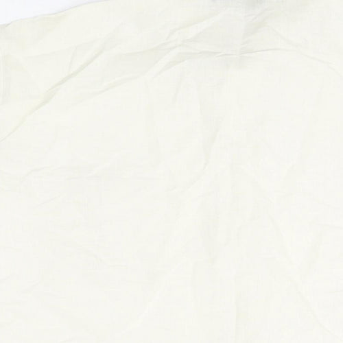 St Michael Mens Ivory Cotton Button-Up Size 39 Collared Button