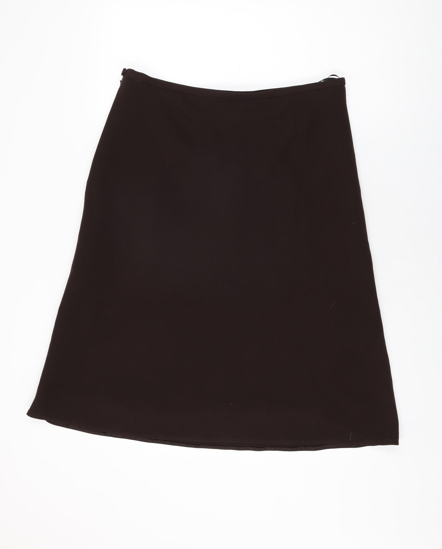 Bonmarché Womens Brown Polyester Swing Skirt Size 16 Zip