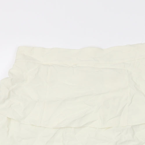 Temperley Womens Ivory Acetate A-Line Skirt Size 10 Zip