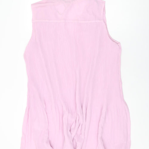 H&M Womens Pink Polyester Shift Size XL V-Neck Pullover