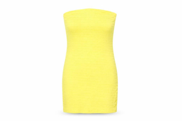 Forever 21 Womens Yellow Polyester Bodycon Size S Off the Shoulder Pullover
