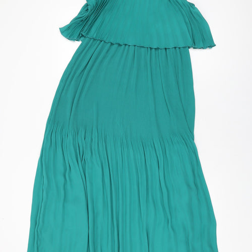 Glamorous Womens Green Polyester Maxi Size 12 Scoop Neck Pullover