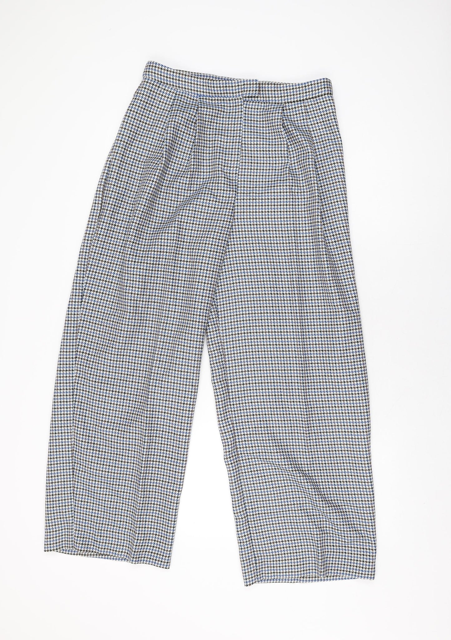 Shopping Shop Womens Grey Geometric Polyester Trousers Size XL L28 in Regular Zip