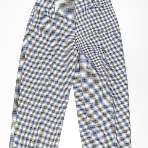 Shopping Shop Womens Grey Geometric Polyester Trousers Size XL L28 in Regular Zip