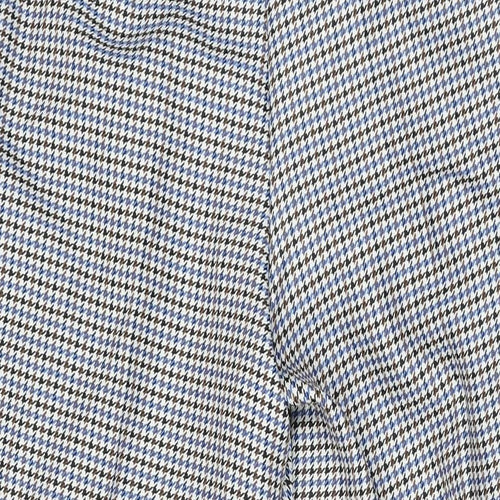Shopping Shop Womens Grey Geometric Polyester Trousers Size XL L28 in Regular Zip
