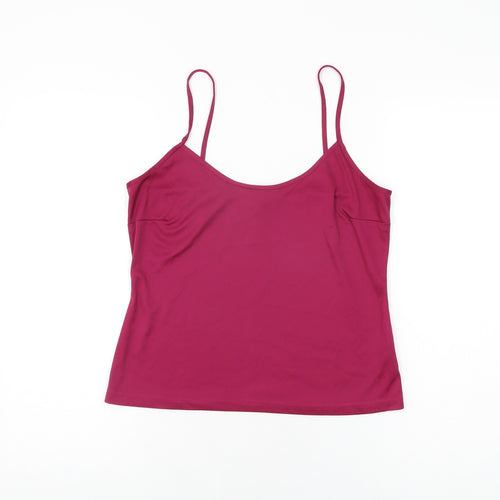 Debenhams Womens Purple Polyester Camisole T-Shirt Size 12 Scoop Neck