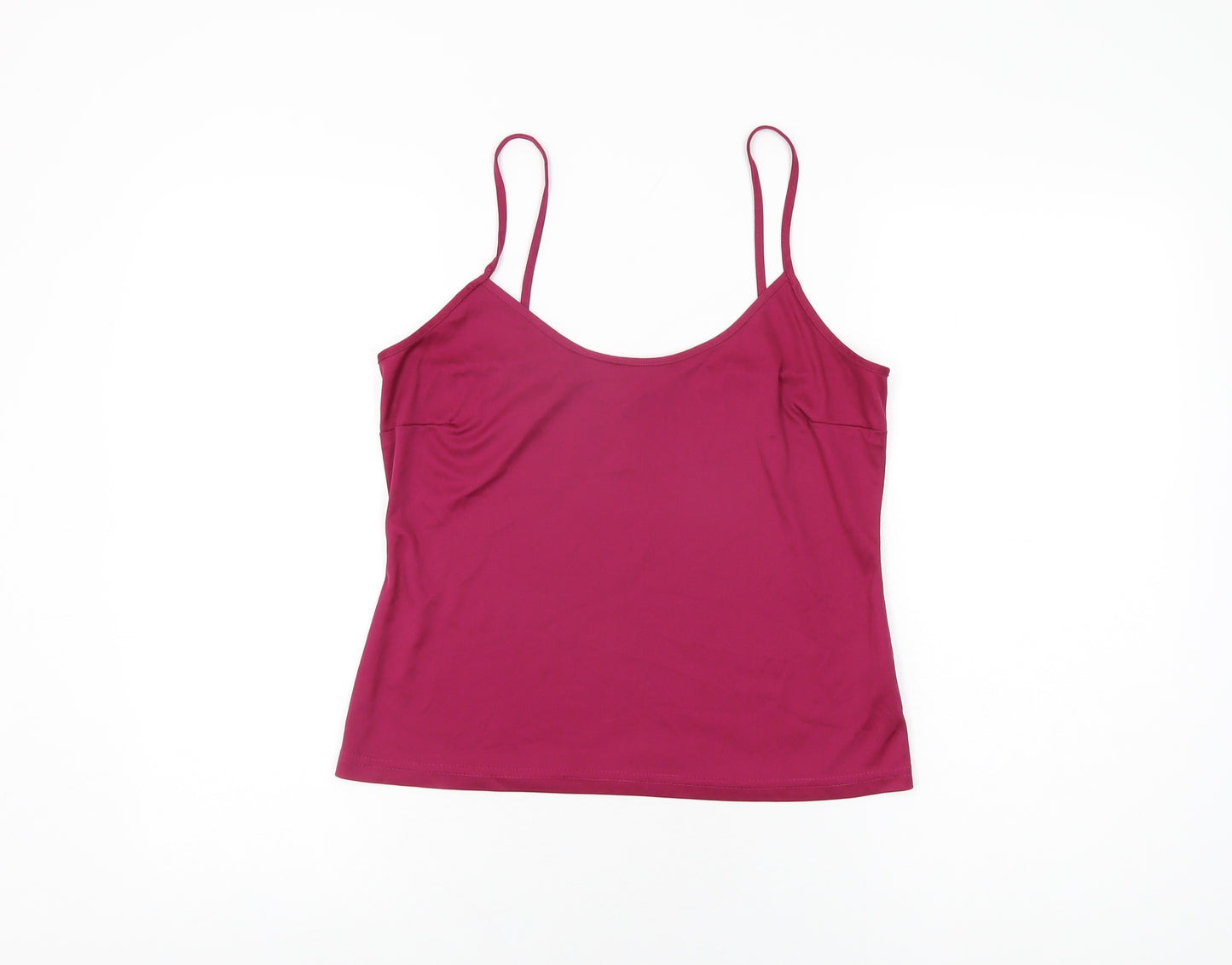 Debenhams Womens Purple Polyester Camisole T-Shirt Size 12 Scoop Neck