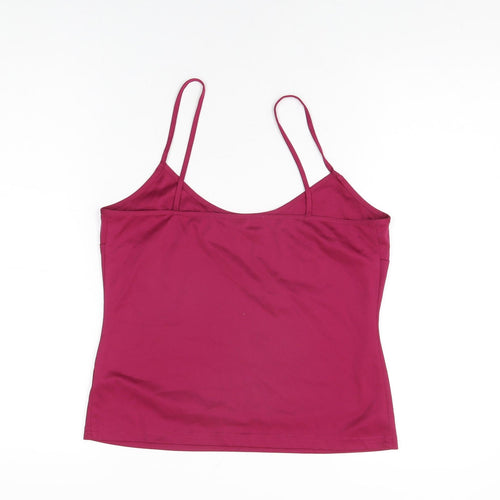 Debenhams Womens Purple Polyester Camisole T-Shirt Size 12 Scoop Neck