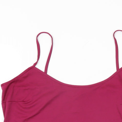 Debenhams Womens Purple Polyester Camisole T-Shirt Size 12 Scoop Neck