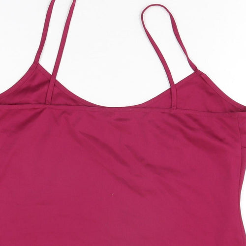 Debenhams Womens Purple Polyester Camisole T-Shirt Size 12 Scoop Neck