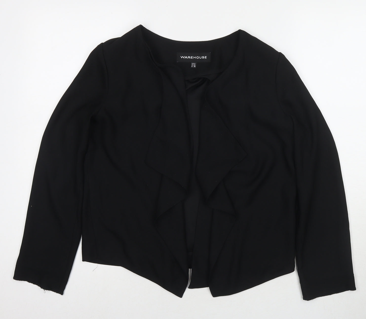 Warehouse Womens Black Kimono Blazer Size 12