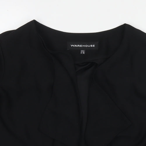 Warehouse Womens Black Kimono Blazer Size 12