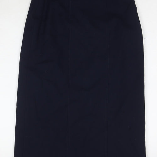 NEXT Womens Blue Wool Straight & Pencil Skirt Size 8 Zip