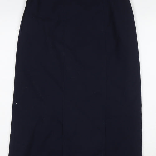 NEXT Womens Blue Wool Straight & Pencil Skirt Size 8 Zip