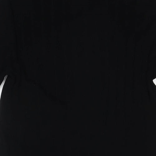 H&M Womens Black Acrylic Jumper Dress Size S Collared Pullover