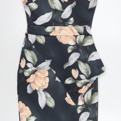 Boohoo Womens Multicoloured Floral Polyester A-Line Size 10 Round Neck Pullover
