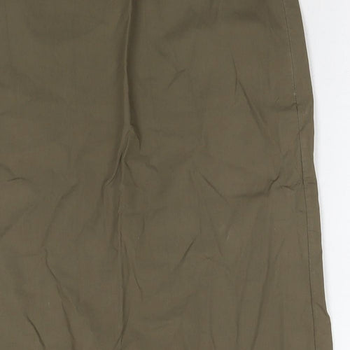 Jigsaw Womens Brown Cotton A-Line Skirt Size 8 Zip