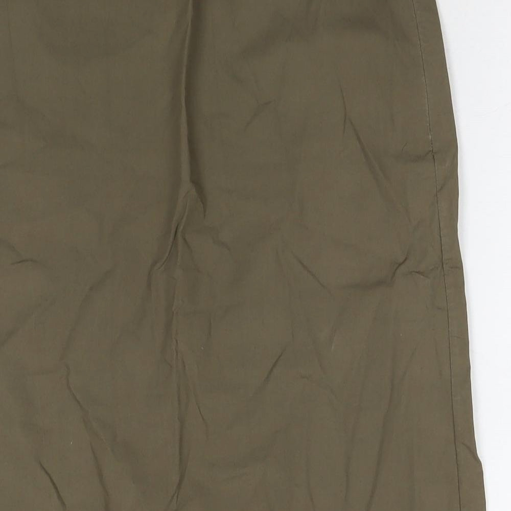 Jigsaw Womens Brown Cotton A-Line Skirt Size 8 Zip