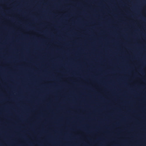 Munrospun Womens Blue Collared Cotton Pullover Jumper Size S